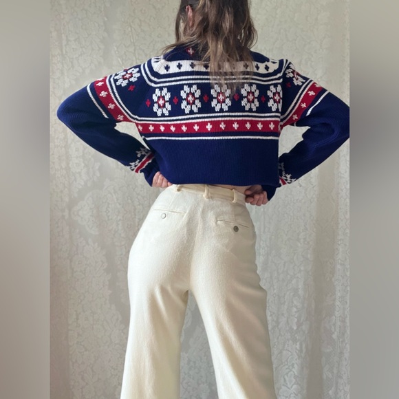 Vintage Ralph Lauren Petite High-Waisted Wool Blend Cream Pants - Picture 10 of 16